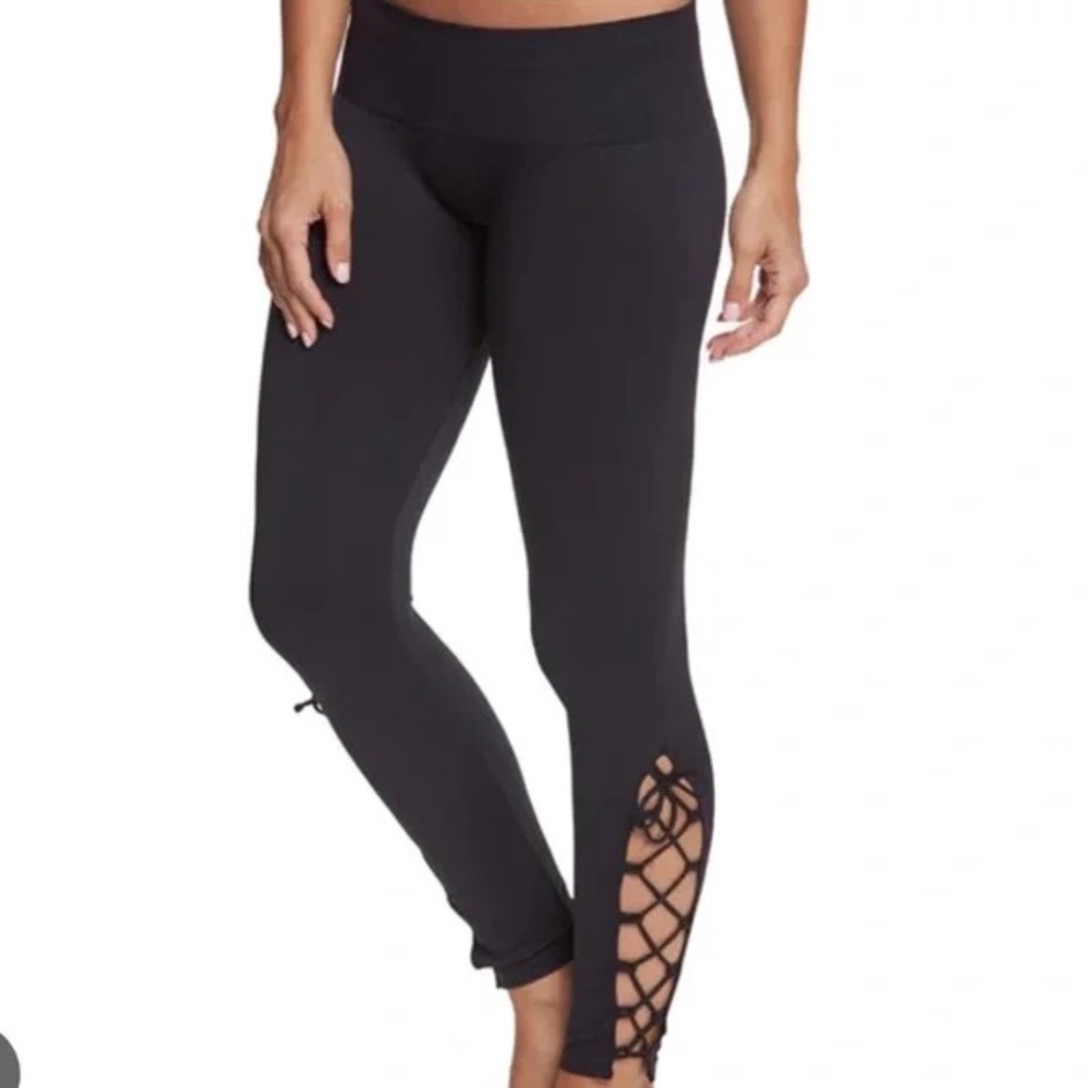New Free People Movement On Tour Black Seamless Yoga Gym Leggings NWT Size M/L